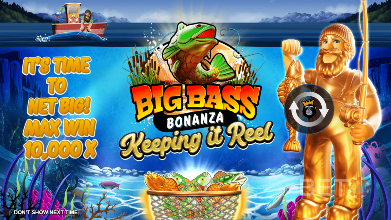 Vinn 10 000 gånger din insats i Big Bass - Keeping it Reel Online Slot!