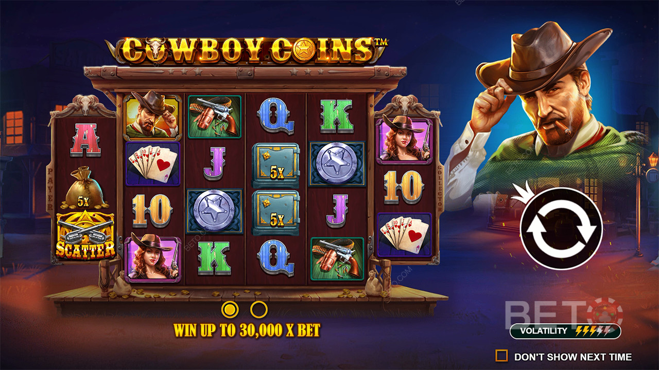 Utlåtande för Cowboy Coins spelautomat