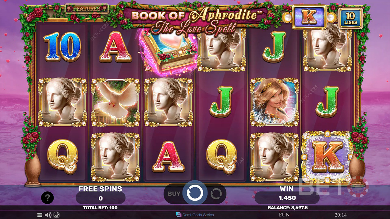 Book of Aphrodite - The Love Spell Review av BETO Slots