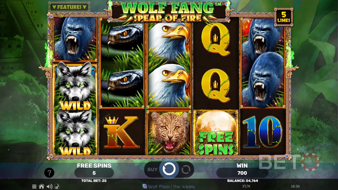 Wolf Fang Spear of Fire Review av BETO Slots