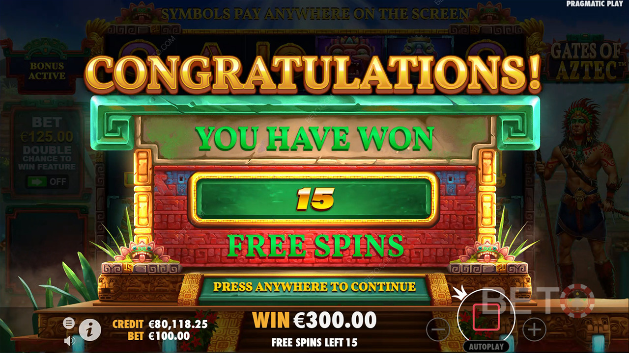 Vinn 5 000 gånger din insats i Gates of Aztec Slot Online!