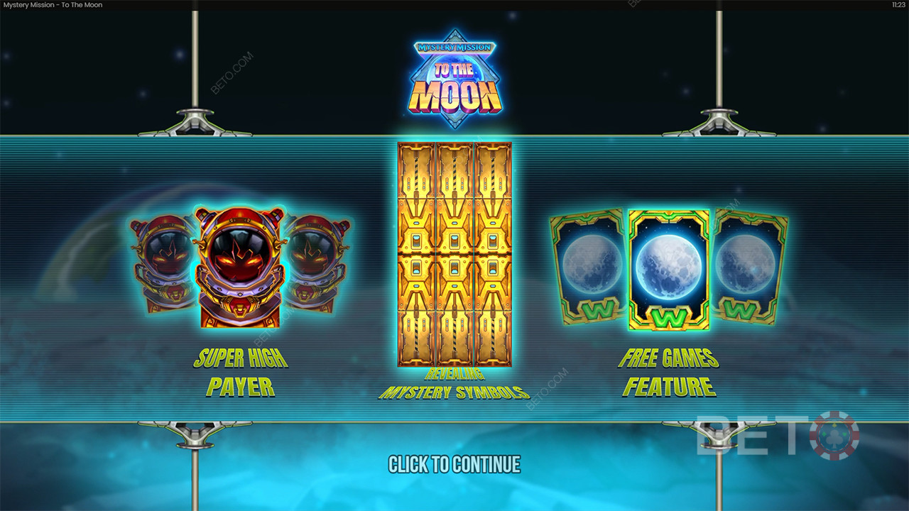 Utlåtande för Mystery Mission to the Moon Video Slot