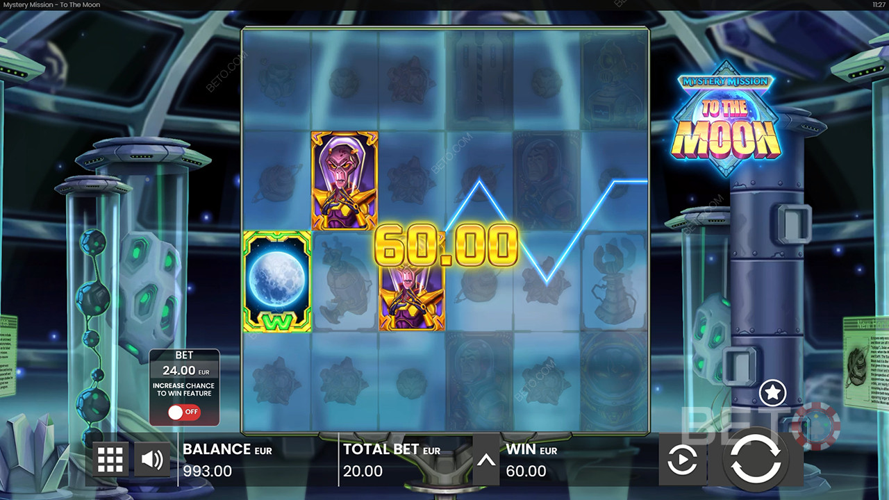Vinn 10 000 gånger din insats i Mystery Mission to the Moon Video Slot!