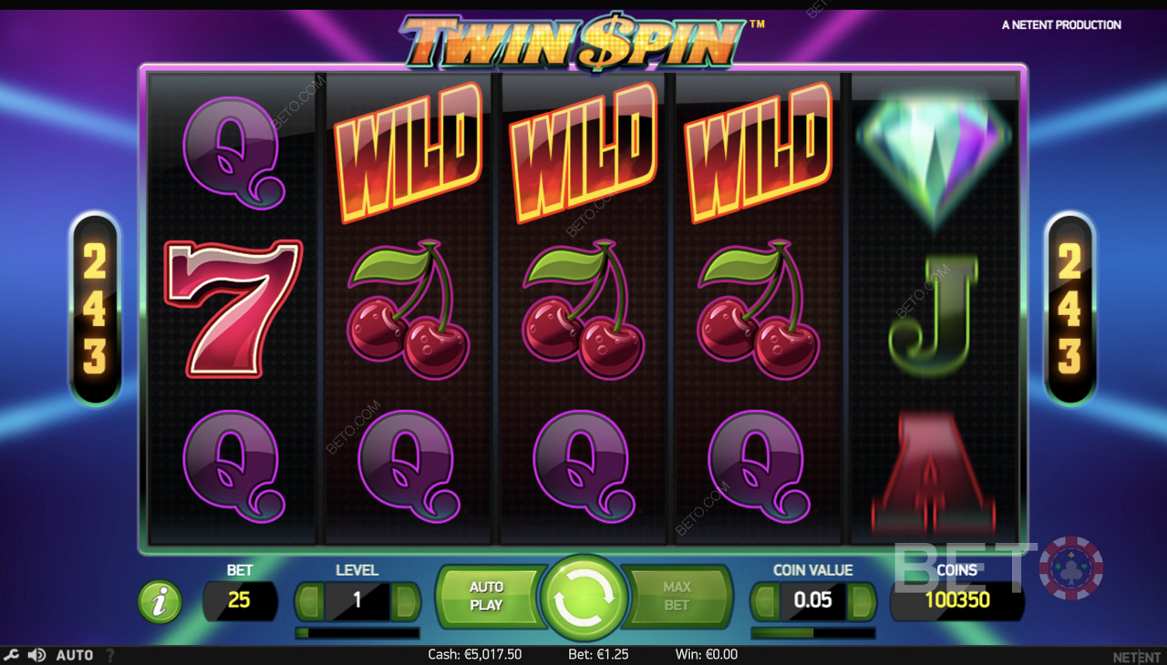 En tre-i-slaget-kombination i Twin Spin