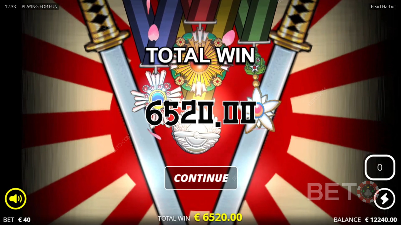 Vinn 41,127 gånger din insats i Pearl Harbor Slot!