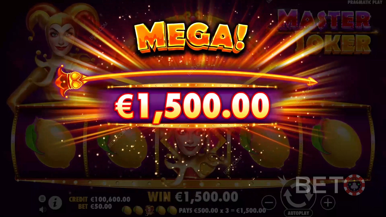 Vinn 10 000 gånger din insats i Master Joker-spelautomaten!