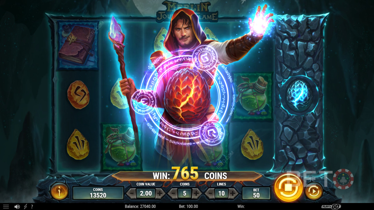 Merlin: Journey of Flame Review av BETO Slots