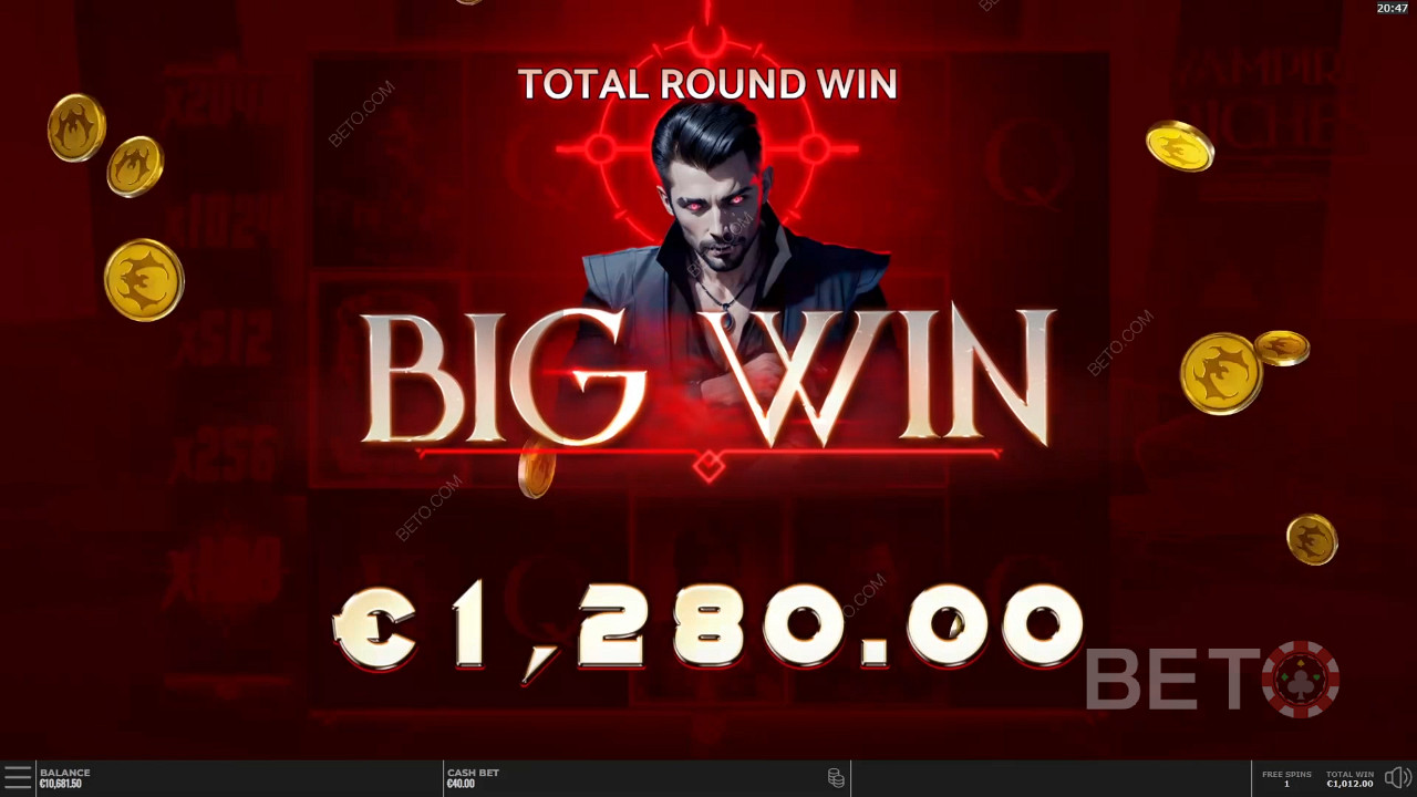Vinn 25 000 gånger din insats i Vampire Riches DoubleMax Video Slot!