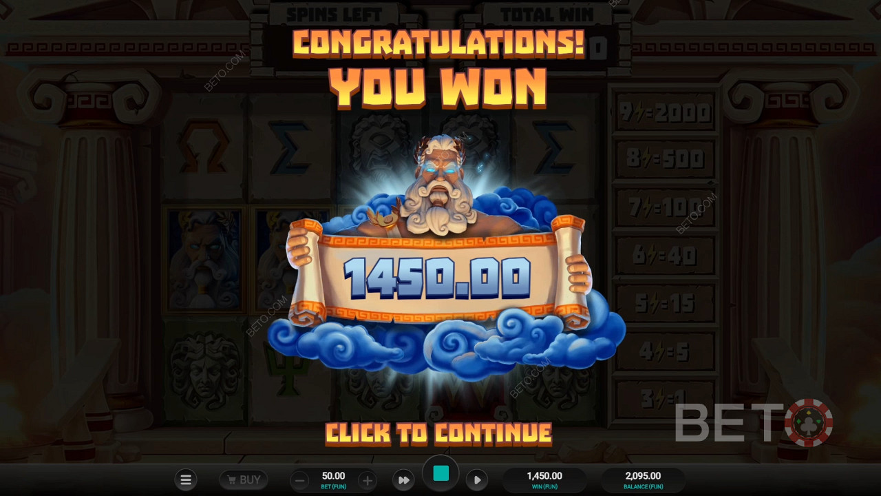 Vinn 2 000 gånger din insats i Titan Strike Online Slot!