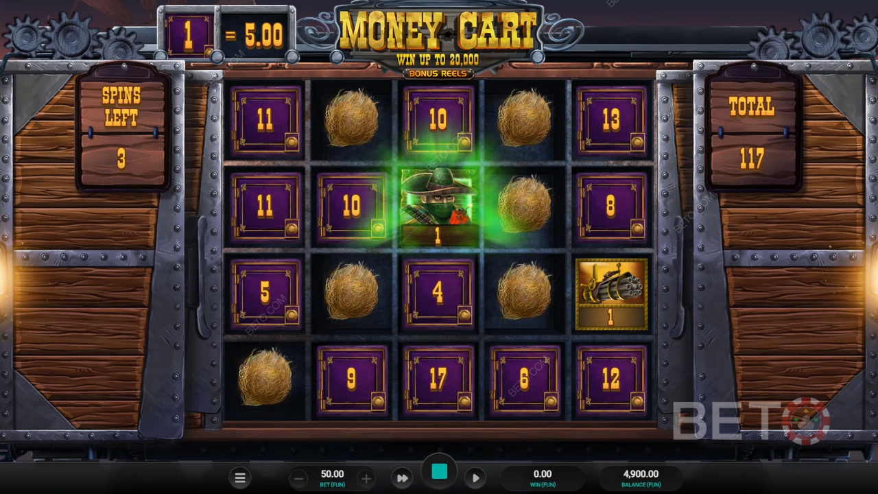 Pengar Cart Bonus Reels Review av BETO Slots