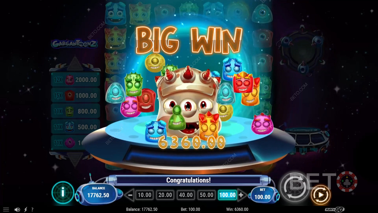 Vinn 7 000 gånger din insats i Gargantoonz Video Slot!