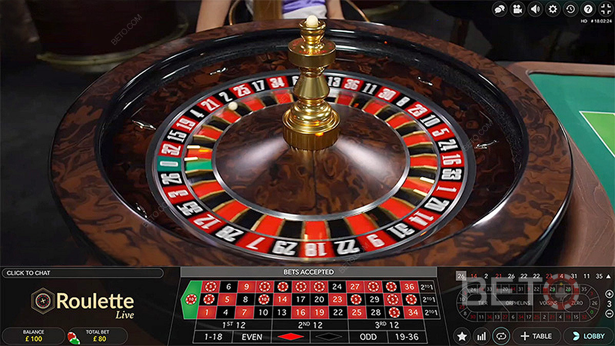 Njut av Live Roulette som du skulle göra på ett riktigt kasino