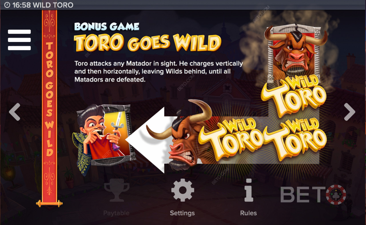 Speciella funktioner i Wild Toro slot