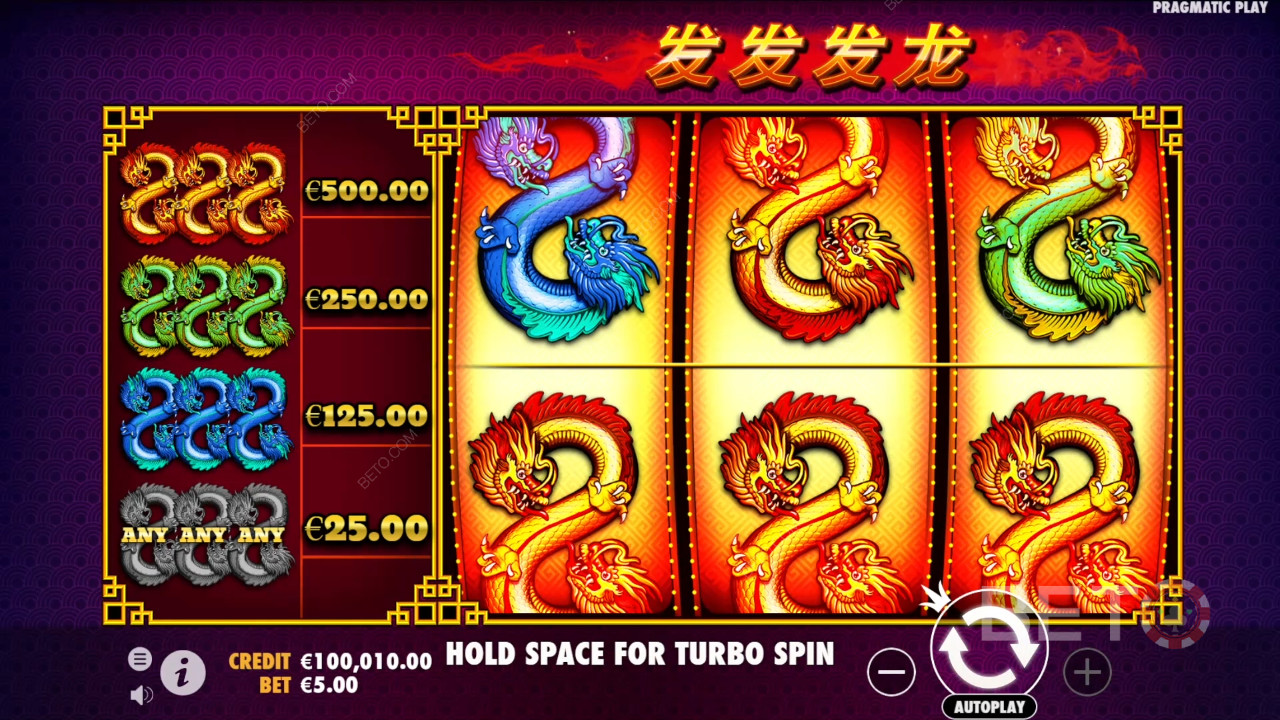 Vinn 100 gånger din insats i 888 Dragons Slot!