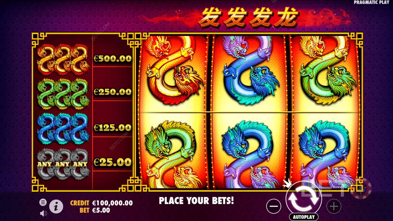 Utlåtande för 888 Dragons slot online