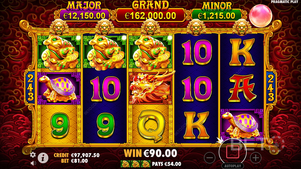 Vinn 7 342 gånger din insats i 5 Lions Gold Slot!