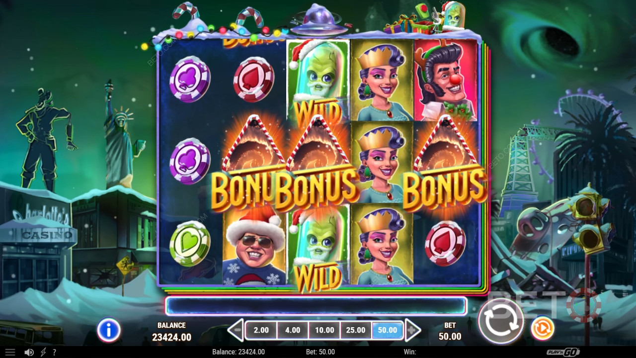 Invading Vegas Las Christmas Review av BETO Slots