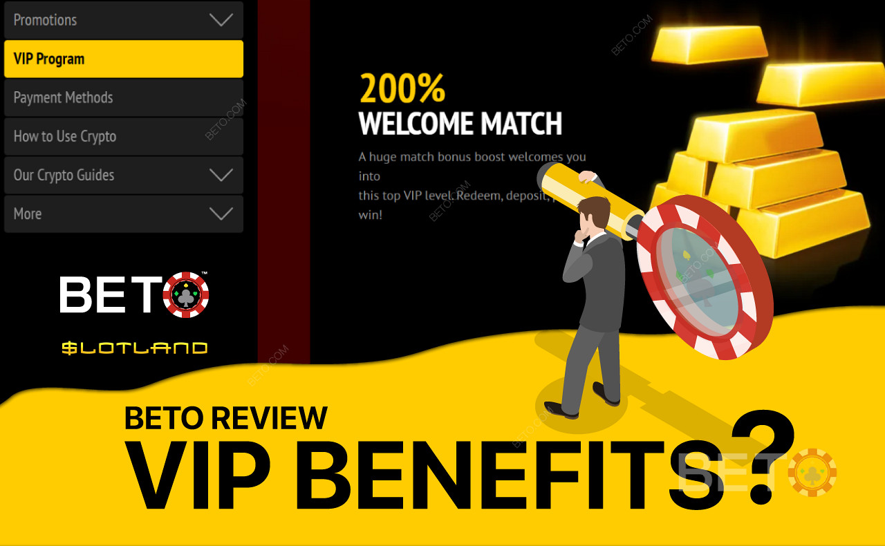 Njut av flera fördelar som en 200% välkomstbonus genom att klättra i VIP-rankingen
