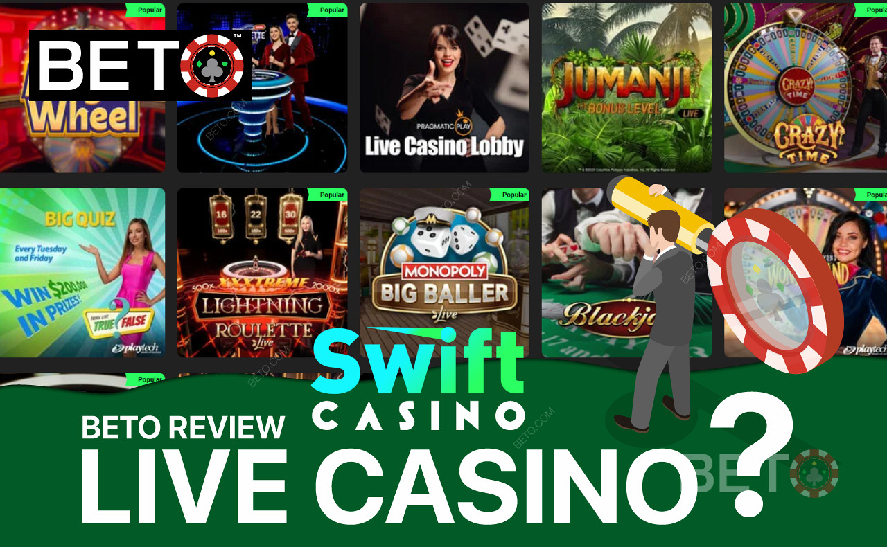 Swift Casino erbjuder dig möjligheten att njuta av live kasinospel