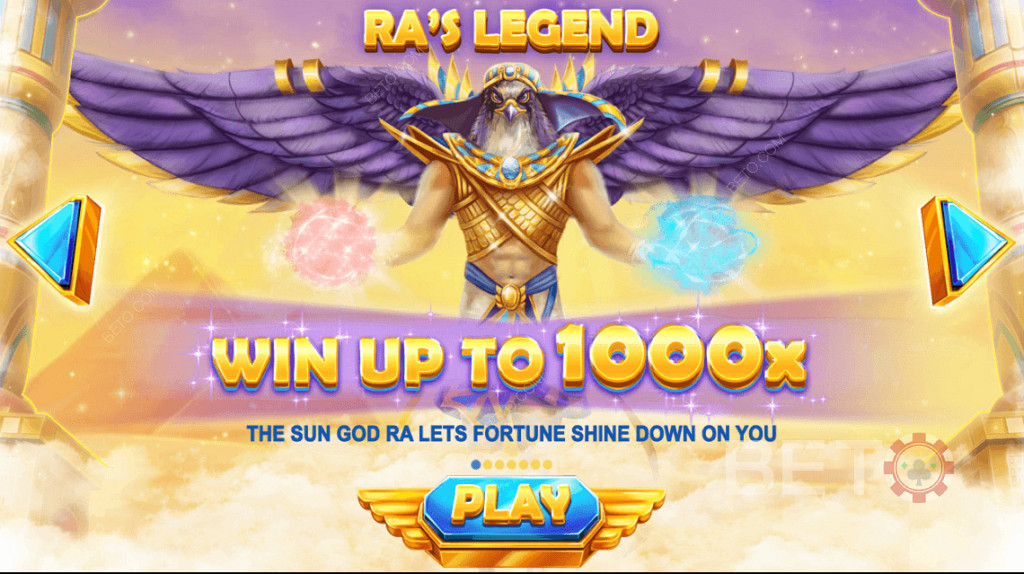 Vinn värdefulla gåvor när solguden Ra Legend välsignar dig!