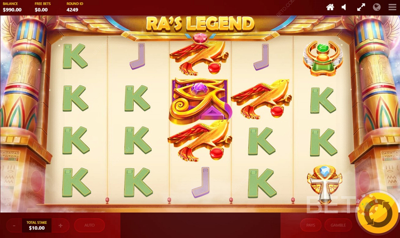 Fantastiska priser, högvärdiga symboler och fantastiska bonusfunktioner hjälper dig att vinna enorma vinster i RA legend.