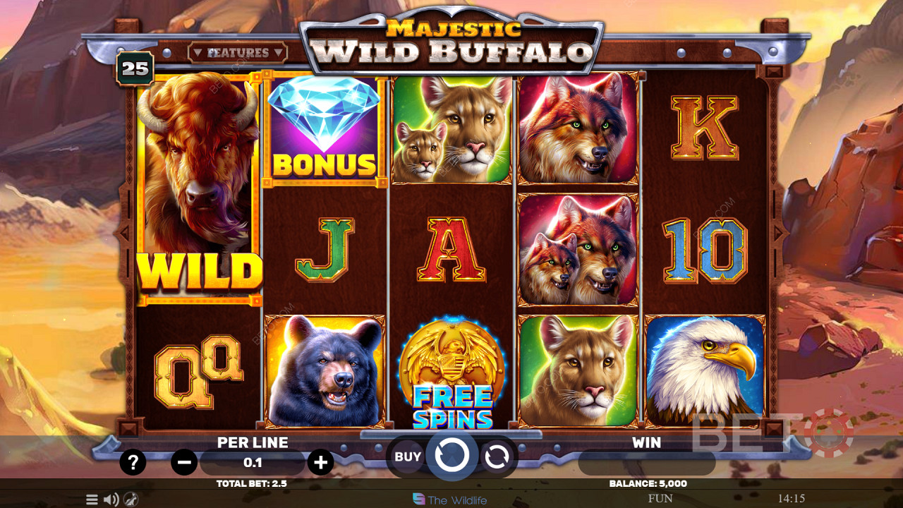 Majestic Wild Buffalo Spela Gratis