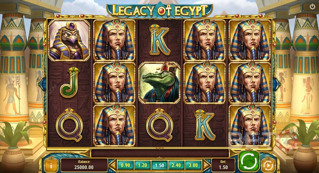 Högbetalande symboler i Legacy Of Egypt