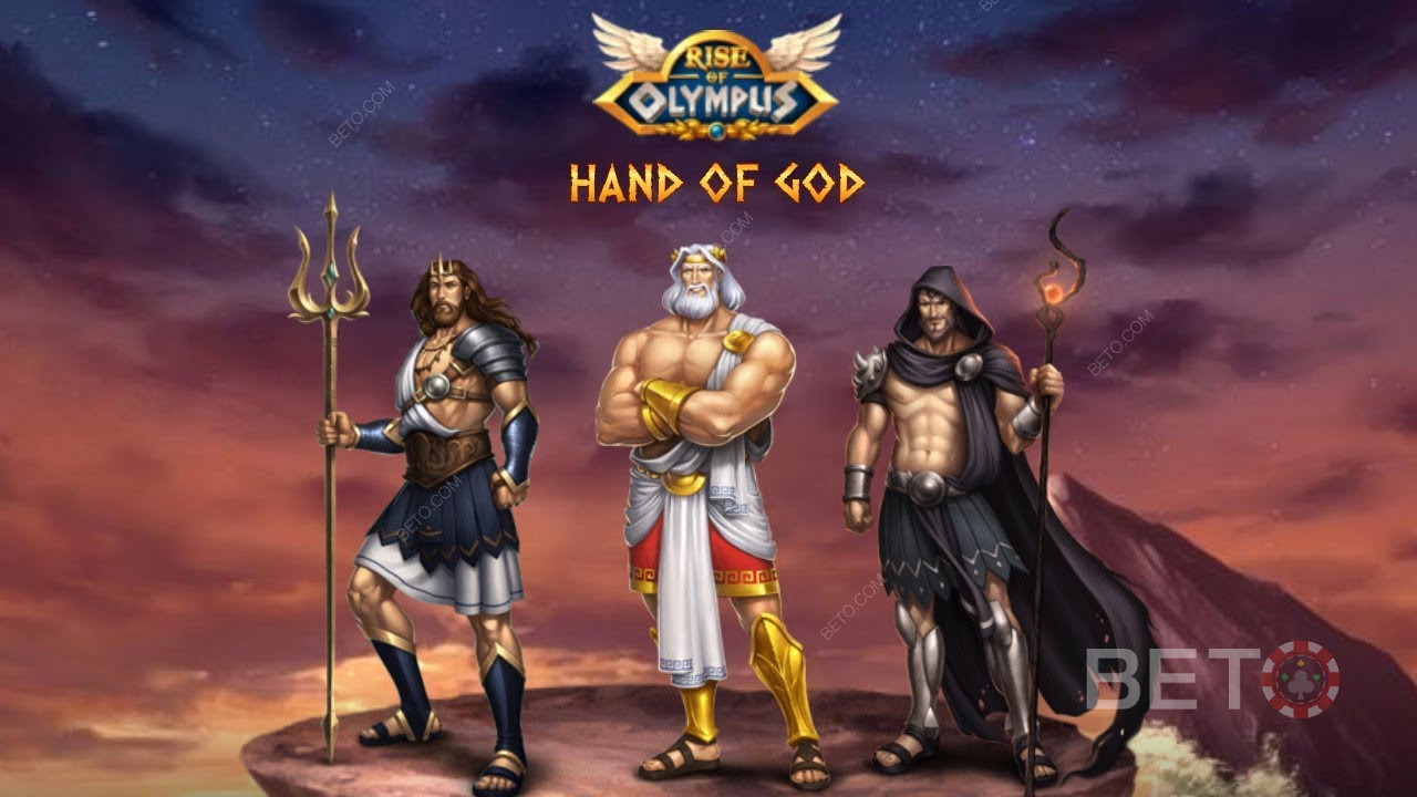 Hand of God är en funktion som ger dig belöningar på spins utan vinst i Rise of Olympus.