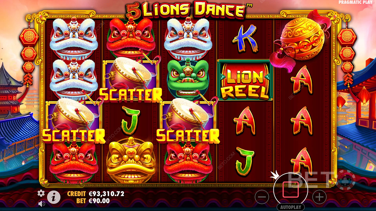 5 Lions Dance Spela Gratis