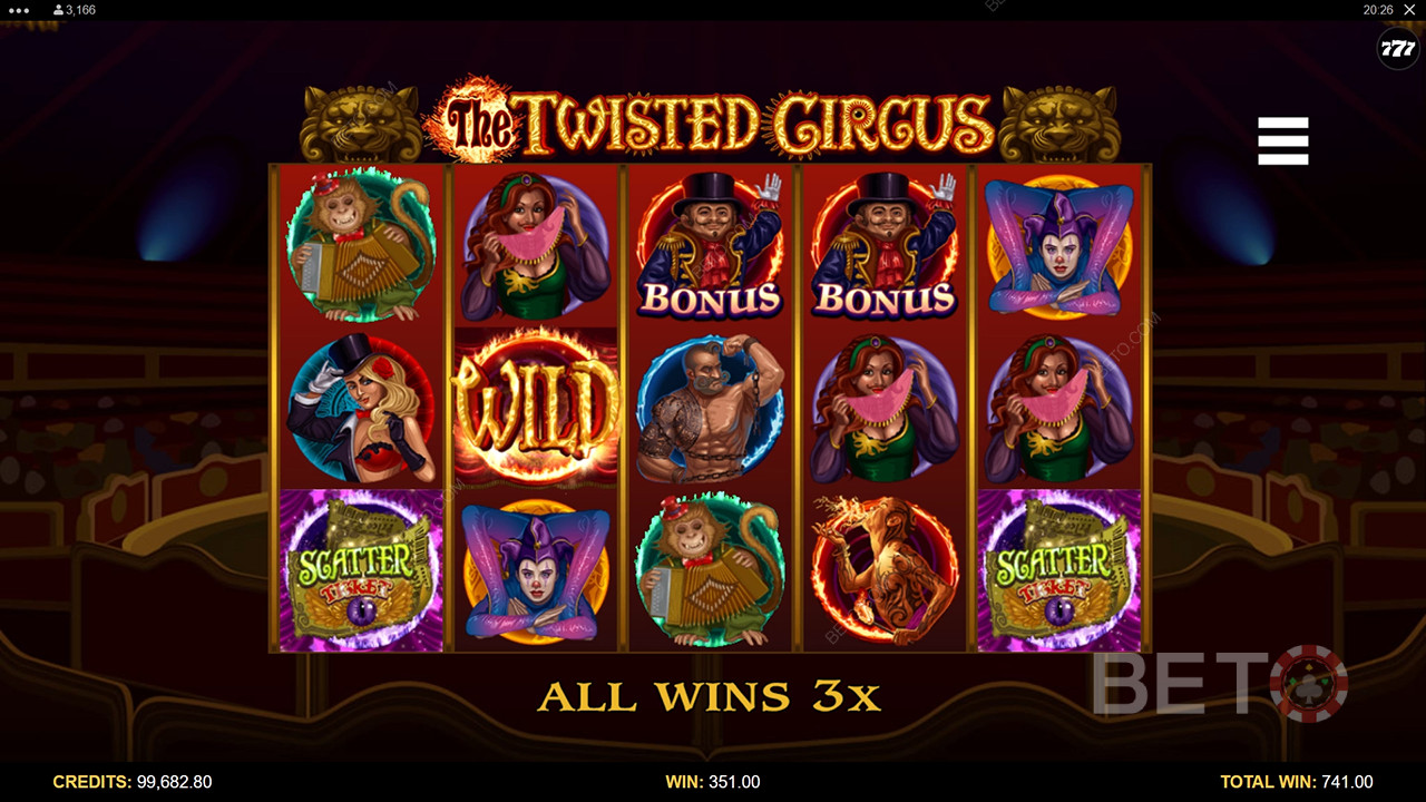 The Twisted Circus: En spelautomat online värd att snurra?