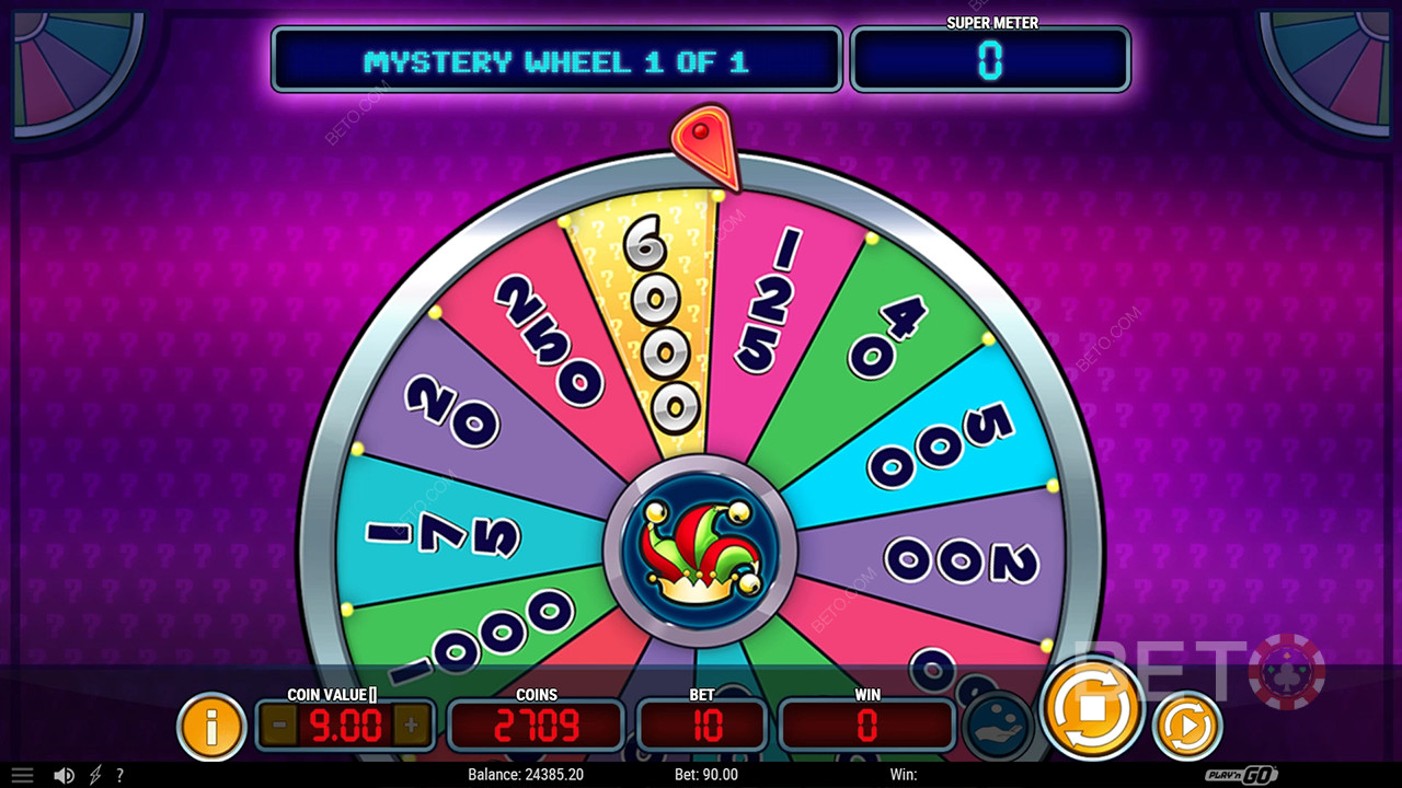 Vinn upp till 2.397.5x din insats i Mystery Joker 6000 Online Slot!