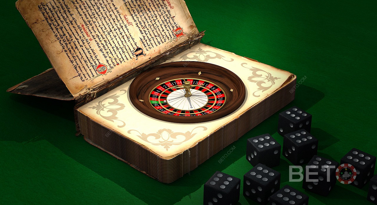 Historia och utveckling av casinoroulette och layout för roulette med en enda nolla.