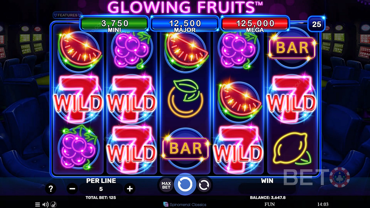 Glödande frukter Granskning av BETO Slots