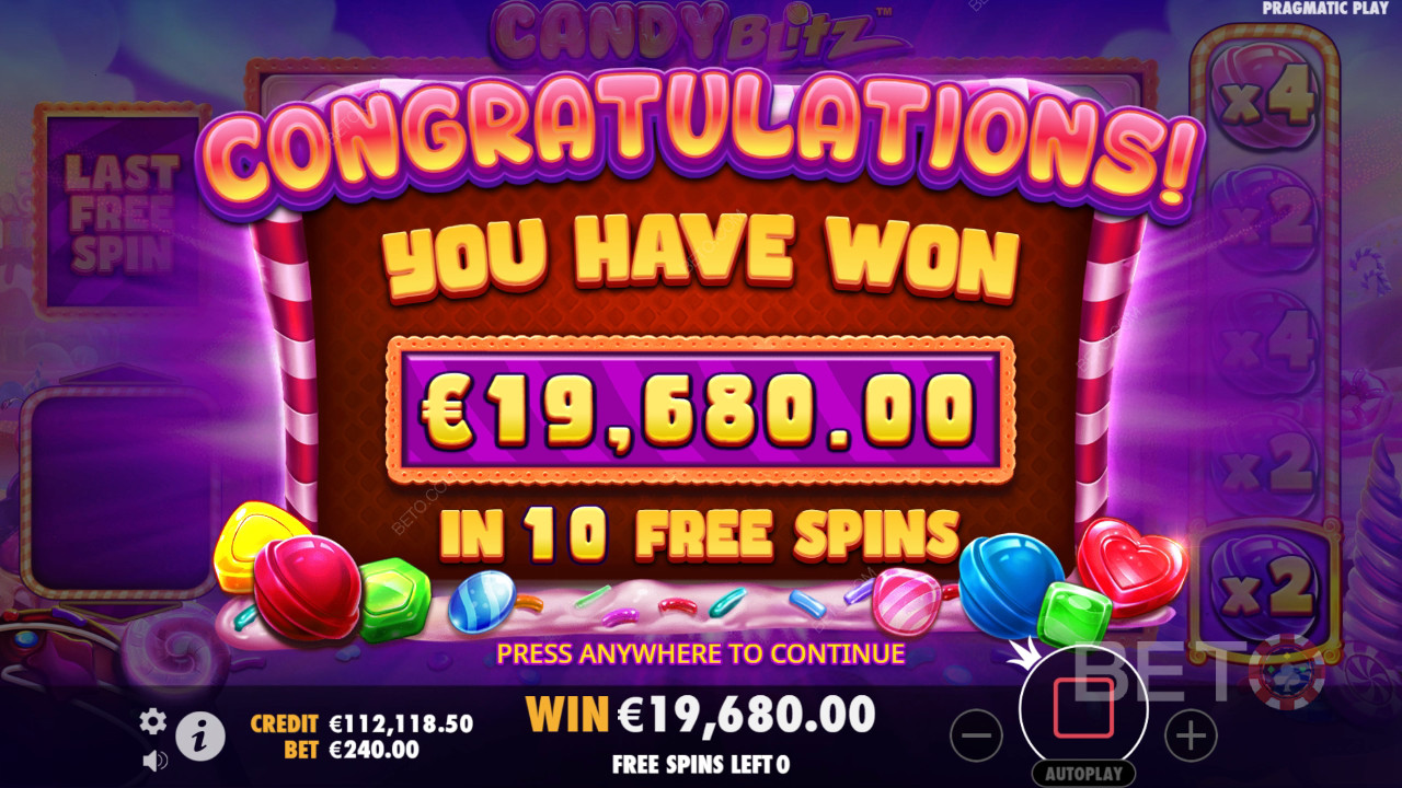 Bonusfunktioner förklaras i Candy Blitz av Pragmatic Play