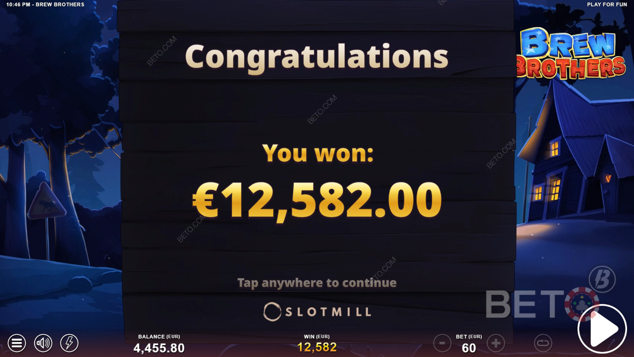 Vinn 12 000 gånger din insats i Brew Brothers Online Slot!