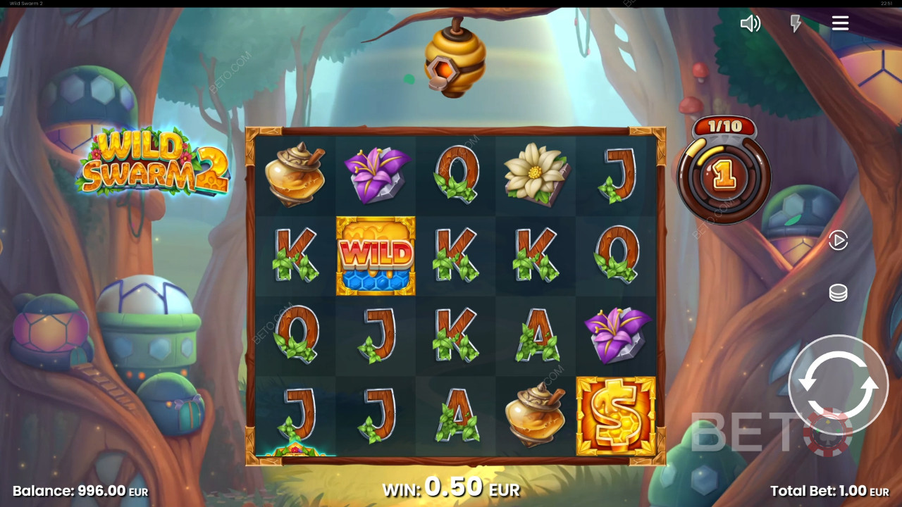 Vinn 10 000 gånger din insats i spelautomaten Wild Swarm 2