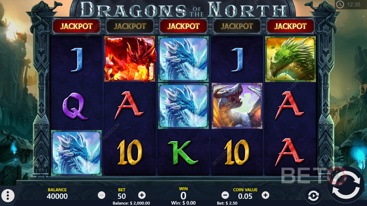 Fantasy fylld slot - Dragons of the North