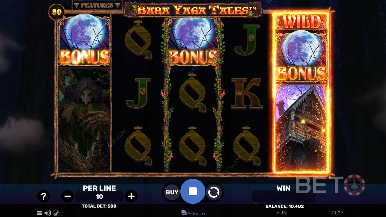 Bonusfunktioner förklarade i Baba Yaga Tales av Spinomenal