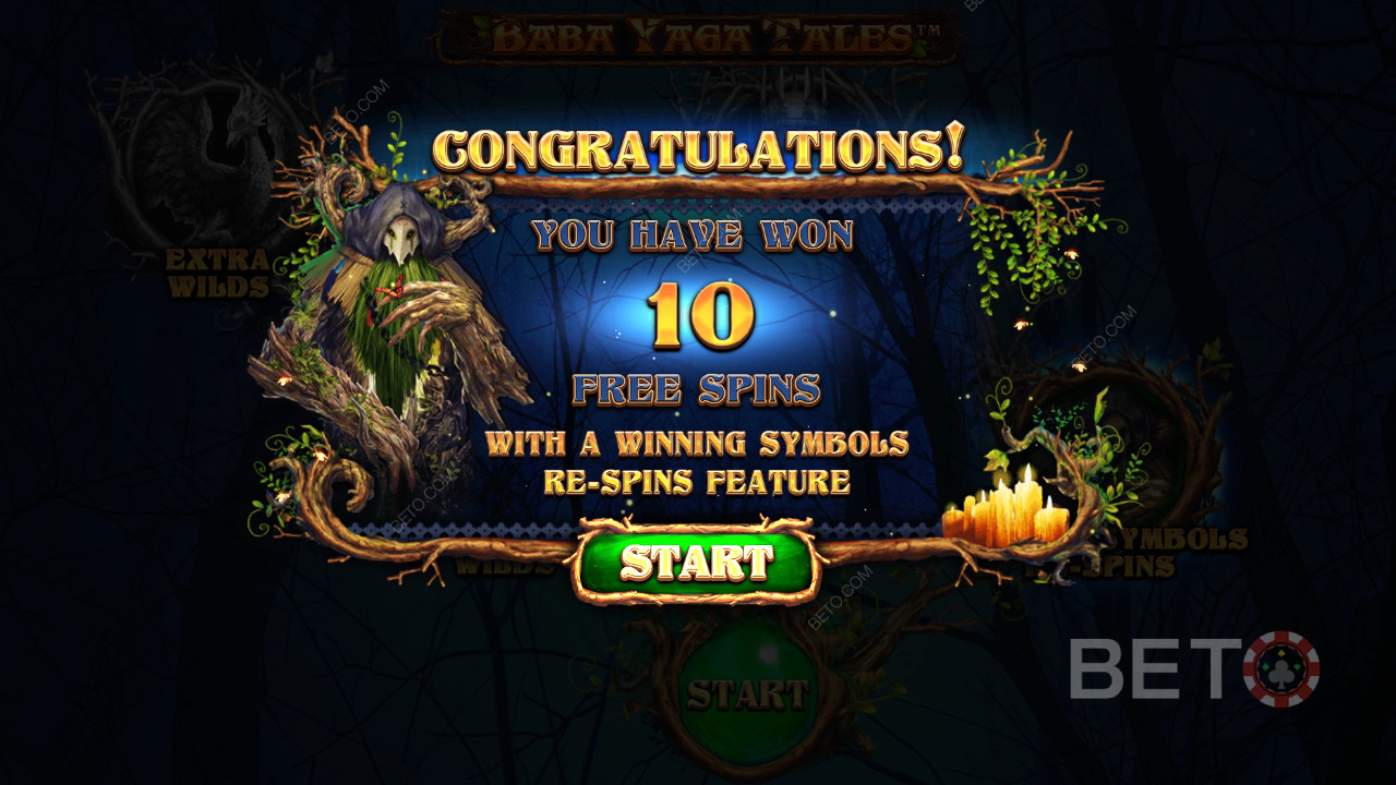 Vinn 1 000 gånger din insats i Baba Yaga Tales Slot Online!
