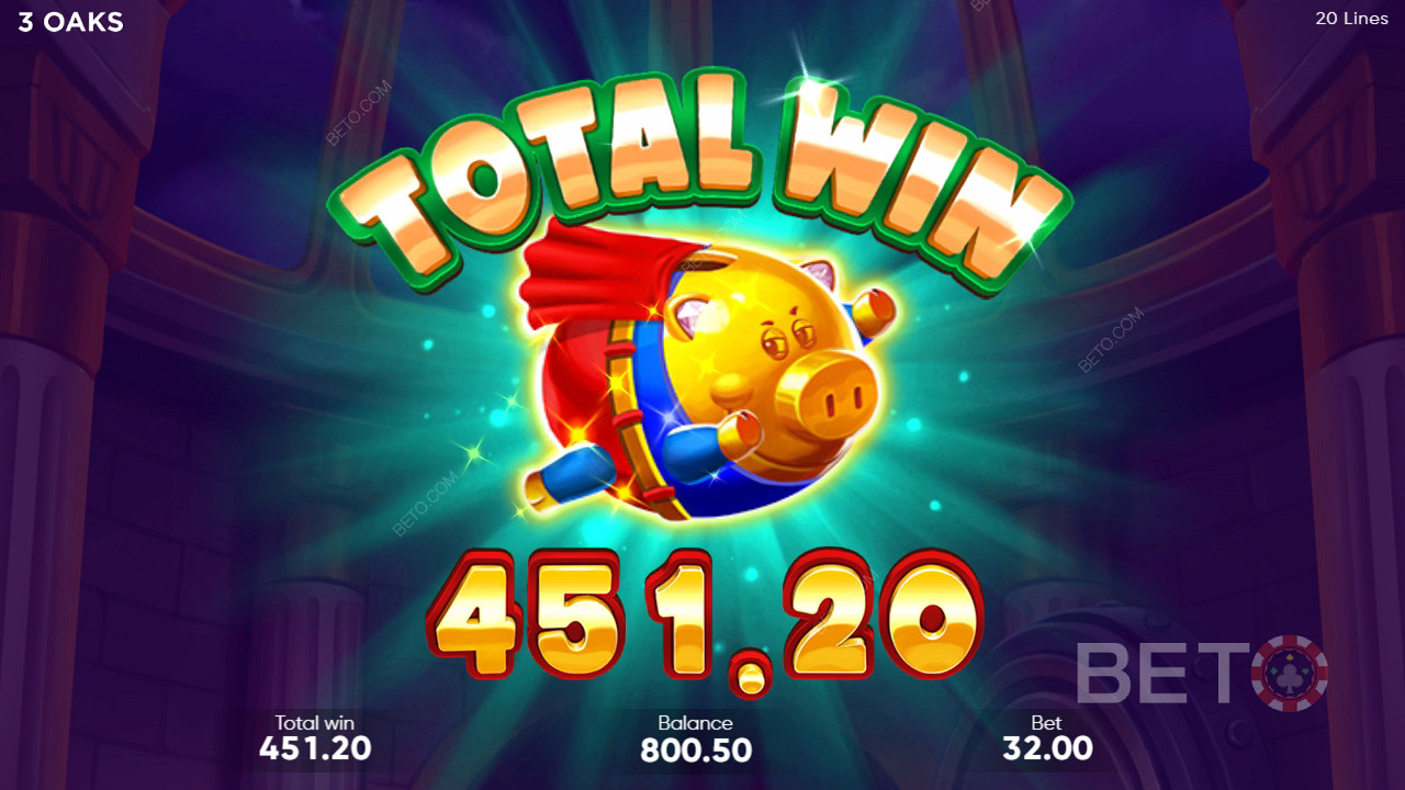 Vinn 6,750 gånger din insats i Super Sticky Piggy Slot Online!