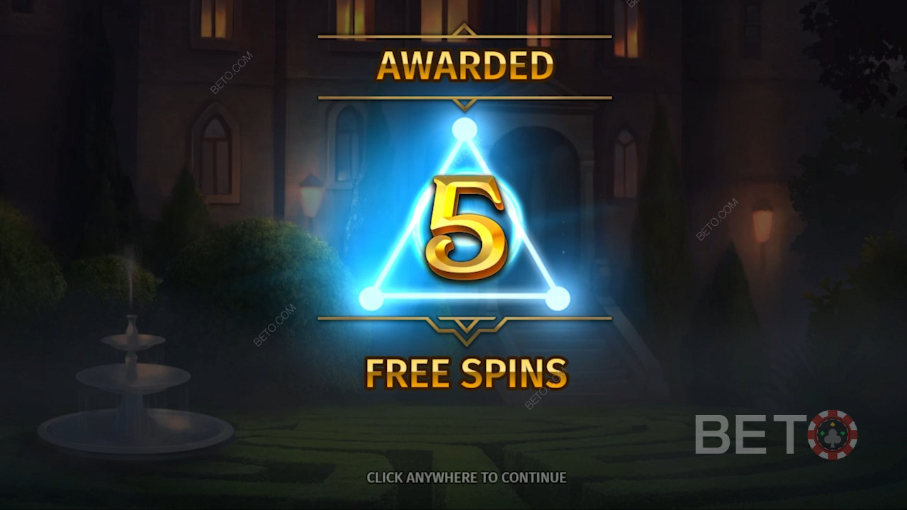 Free game-funktionen börjar med 5 free spins