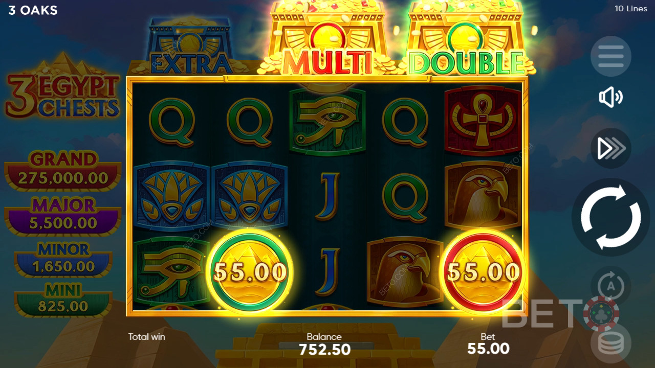 3 Egypt Chests Review av BETO Slots