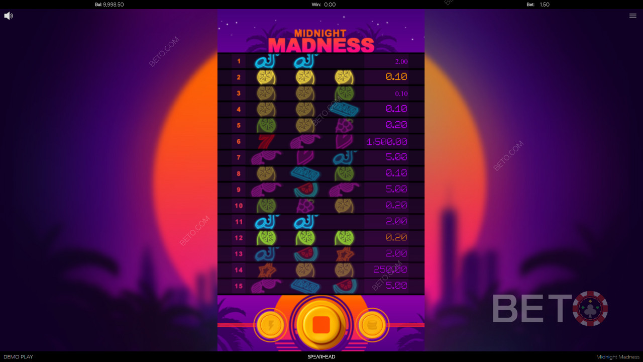 Midnight Madness färgglada spelupplevelse