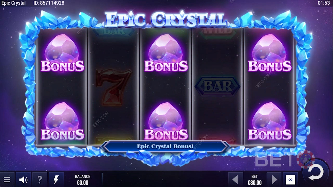 Starta bonusrundan i Epic Crystal