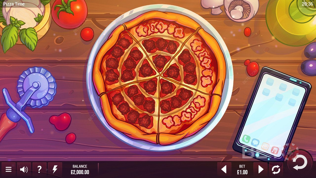 Cirkulärt spelnät av Pizza Time