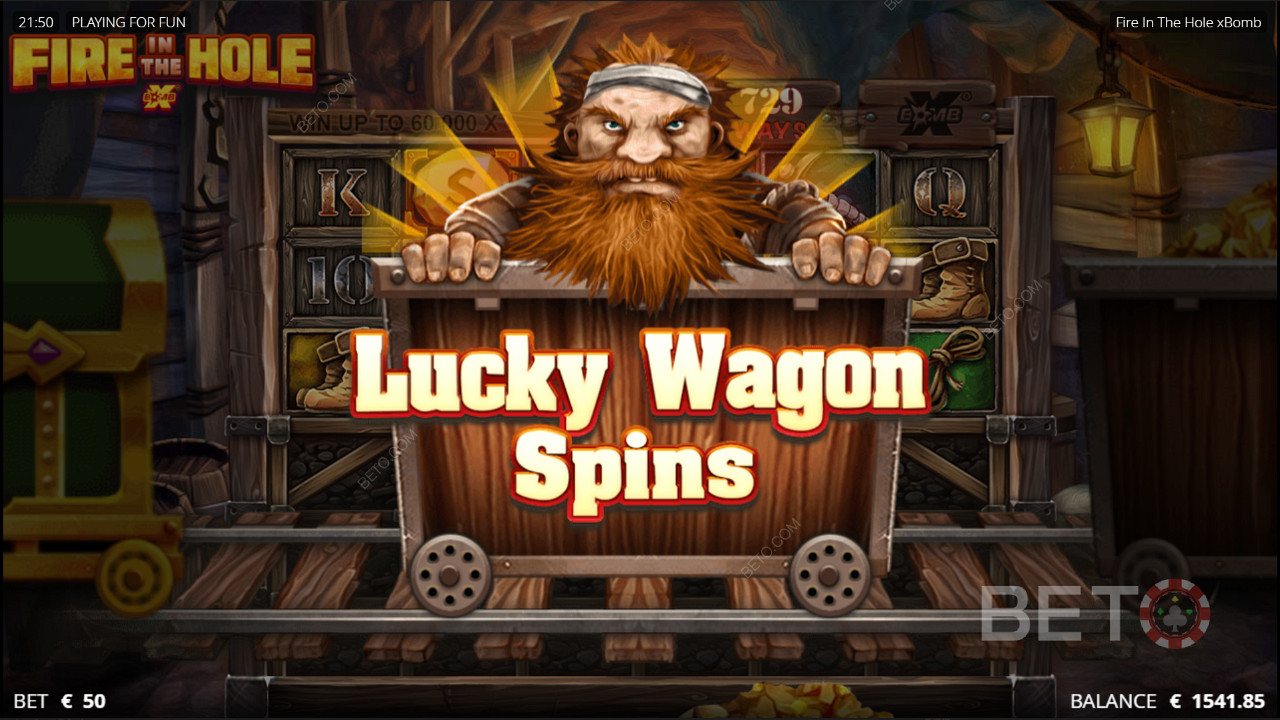 Free spins i Fire in the Hole online slot