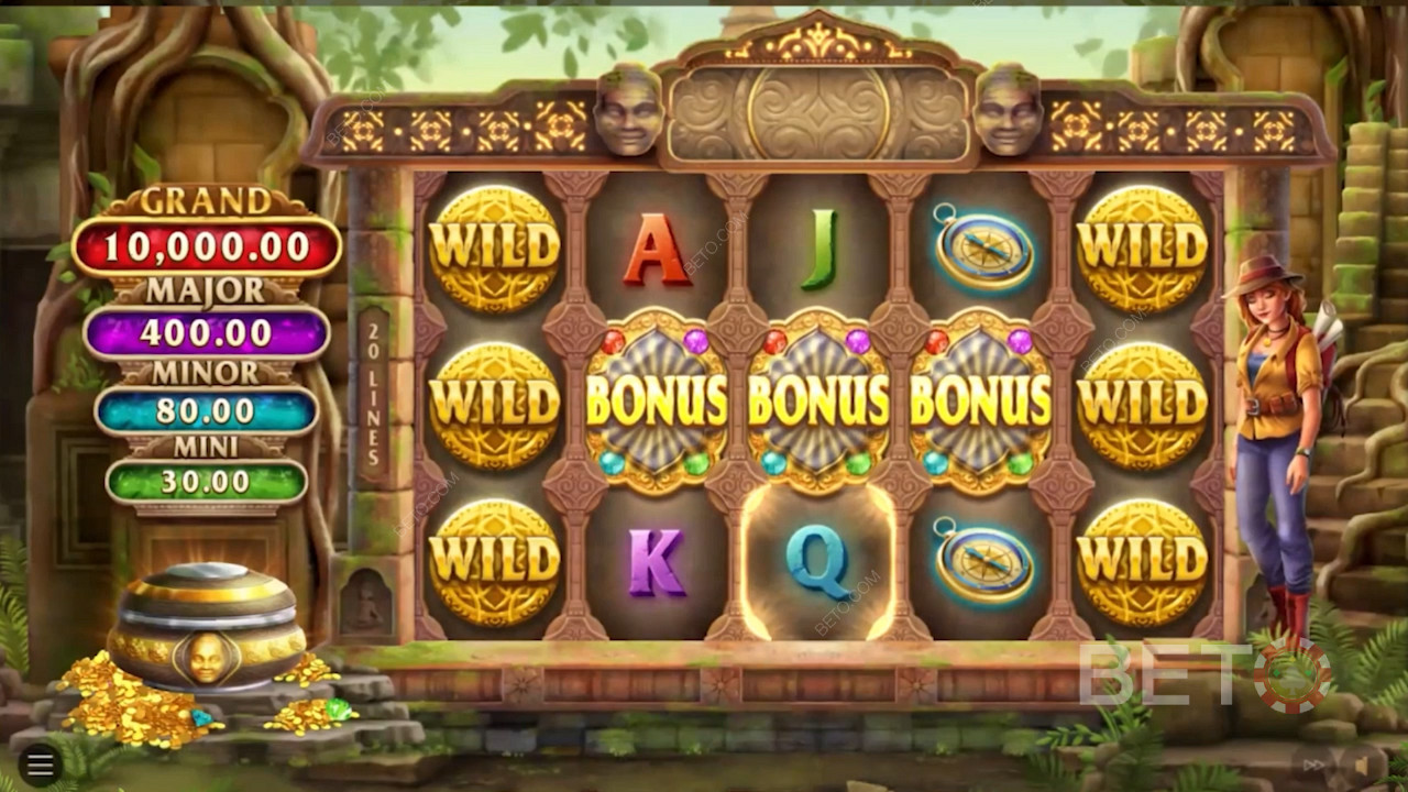 Få 3 bonussymboler för att utlösa bonusspelet med fasta jackpottar.