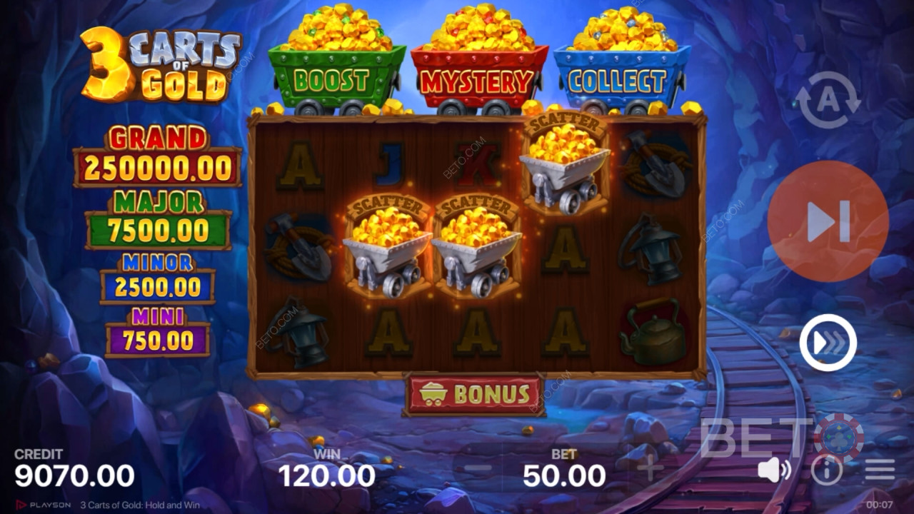 3 Carts of Gold: Hold and Win Spela Gratis