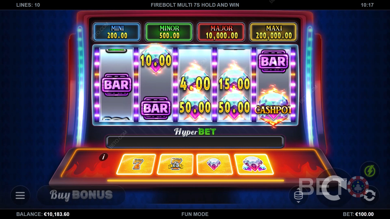 Firebolt Multi 7s Hold and Win Spela Gratis