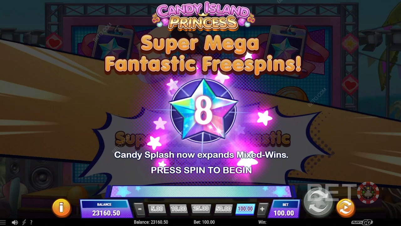 Snygga free spins i Candy Island Princess